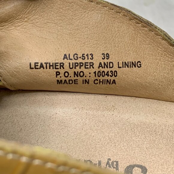 Alegria ALG-513 Women's Classic Beige Gold Leather Mules Slip On Clogs Size 39 - Picture 13 of 13